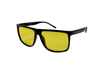 Поляризованные очки для водителей (антифары) 3155 Graffito Polarized Черный/Желтая Линза