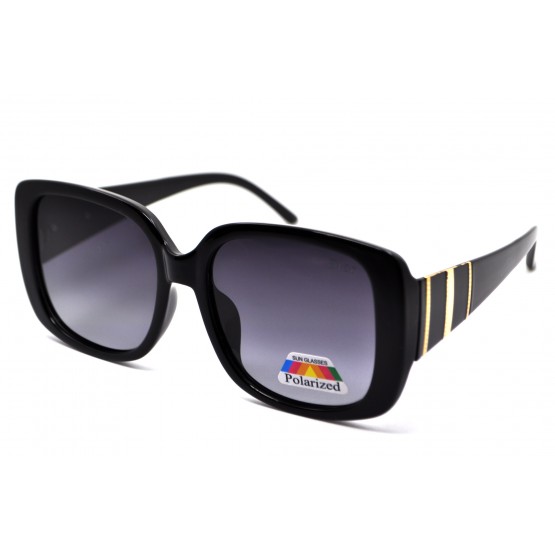Поляризованные солнцезащитные очки 1021 CD Глянцевый черный/серый