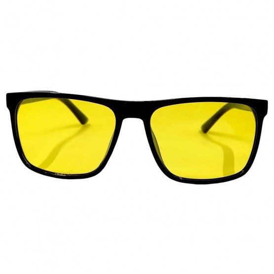 Поляризованные очки для водителей (антифары) Graffito 3137, черная оправа, желтые линзы
