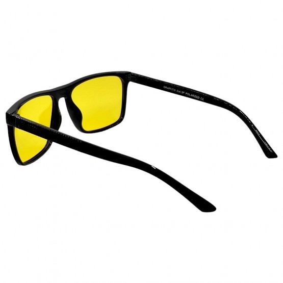 Поляризованные очки для водителей (антифары) Graffito 3137, черная оправа, желтые линзы
