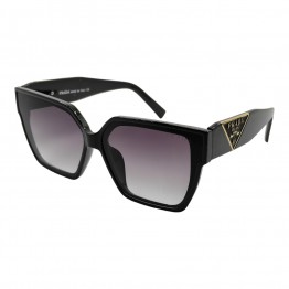 Сонцезахисні окуляри 9555 PR Глянсовий чорний/сірий