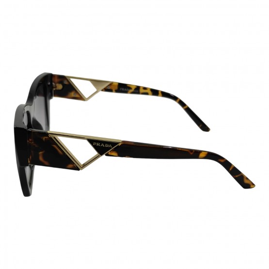 Солнцезащитные очки 9532 PR Глянцевый черный/Коричневый Лео/Серый