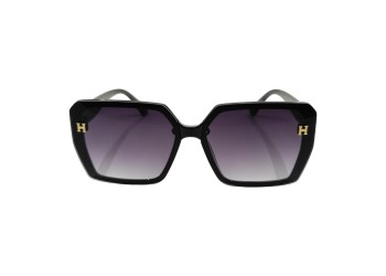 Сонцезахисні окуляри 22004 HERM Глянсовий чорний/сірий