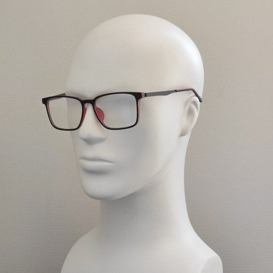 Комп`ютерні окуляри Blue Blocker оправа TR пластик 9017 NN Чорний Матовий/Теракотовий Комп`ютерні окуляри Blue Blocker оправа TR пластик 9017 NN Чорний Матовий/Теракотовий