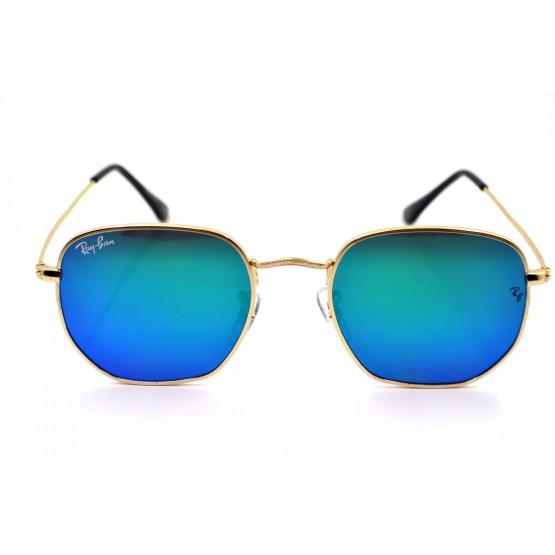 Сонцезахисні окуляри 3548 R.B Золото/Синьо-зелене Дзеркало