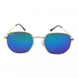 Солнцезащитные очки 3548 R.B Золото/Сине-зеленое Зеркало