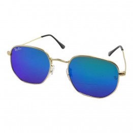 Солнцезащитные очки 3548 R.B Золото/Сине-зеленое Зеркало
