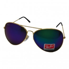 Солнцезащитные очки 5302 R.B Золото/Сине-зеленое Зеркало