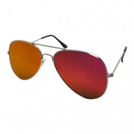 Солнцезащитные очки 3026 NN плоские Серебро/Малиново-оранжевое Зеркало