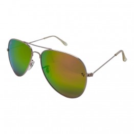 Солнцезащитные очки 3026 R.B Золото/Розово-зеленое Зеркало