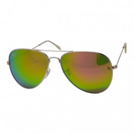 Солнцезащитные очки 3026 R.B Золото/Розово-зеленое Зеркало