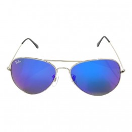 Сонцезахисні окуляри 3026 R.B скло Глянсове Срібло/Синє Дзеркало