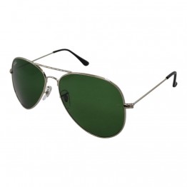 Сонцезахисні окуляри 3026 R.B скло Глянсове Срібло/Зелений Темний