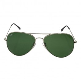 Солнцезащитные очки 3026 R.B стекло Глянцевое Серебро/Зеленый Темный