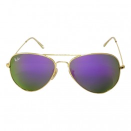 Солнцезащитные очки 3026 R.B стекло Глянцевое Золото/Фиолетовое Зеркало
