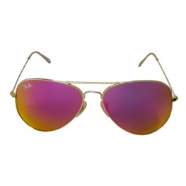 Солнцезащитные очки 3026 R.B стекло Глянцевое Золото/Ярко-розовое Зеркало