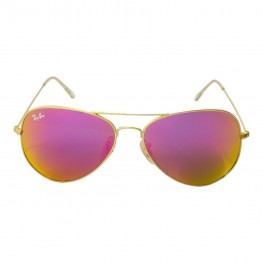 Солнцезащитные очки 3026 R.B стекло Матовое Золото/Ярко-розовое Зеркало