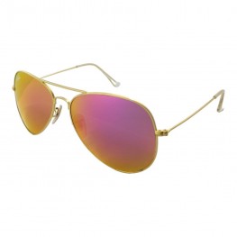 Солнцезащитные очки 3026 R.B стекло Матовое Золото/Ярко-розовое Зеркало