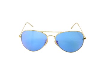 Солнцезащитные очки 3026 R.B стекло Глянцевое Золото/Голубой Зеркальный