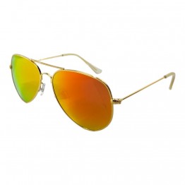 Солнцезащитные очки 3025 R.B стекло Глянцевое Золото/Оранжевое Зеркало 1-5