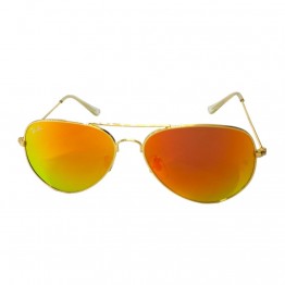 Солнцезащитные очки 3025 R.B стекло Глянцевое Золото/Оранжевое Зеркало 1-5