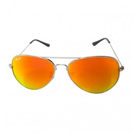 Солнцезащитные очки 3025 R.B стекло Глянцевое Серебро/Оранжевое Зеркало 5-13