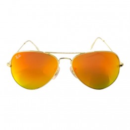 Солнцезащитные очки 3025 R.B стекло Глянцевое Золото/Оранжевое Зеркало