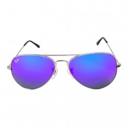 Сонцезахисні окуляри 3025 R.B скло Глянсове Срібло/Синє Дзеркало