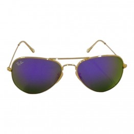 Солнцезащитные очки 3025 R.B стекло Глянцевое Золото/Фиолетовое Зеркало