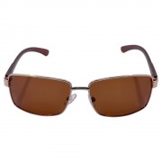 Поляризовані сонцезахисні окуляри Polar Eagle 0390, золотиста оправа, коричнева лінза