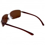 Поляризовані сонцезахисні окуляри Polar Eagle 0390, золотиста оправа, коричнева лінза