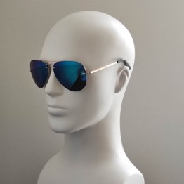 Поляризованные солнцезащитные очки 07003 Beach Force Polarized Золото/Бирюзовое Зеркало