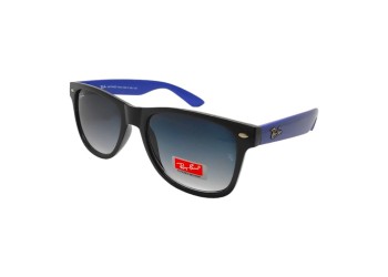 Сонцезахисні окуляри 2140 R.B C65 Чорний Глянцевий/Синій Завушник
