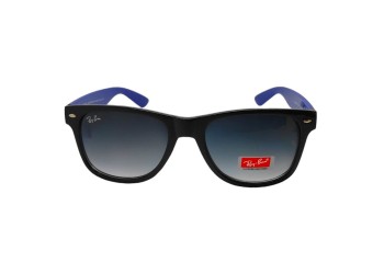 Сонцезахисні окуляри 2140 R.B C65 Чорний Глянцевий/Синій Завушник