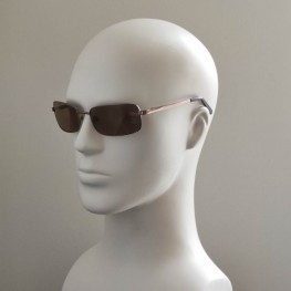 Сонцезахисні окуляри скло оправа 6033 Aloyd Коричневий